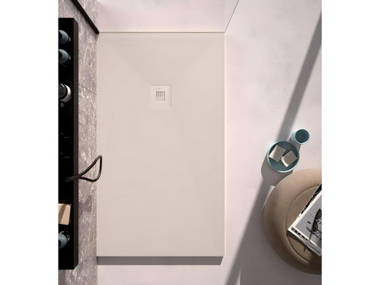 Homzora Plus smooth cream shower tray with colour grid - 170x70 cm