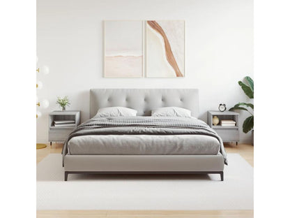 Meubiana bedside tables, 2 pcs, grey, 40x35x50 cm, engineered wood