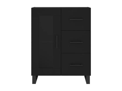 Black sideboard 69.5x34x90 cm engineered wood