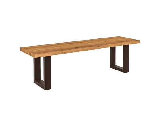 Meubiana - Natural oiled wild oak dining bench