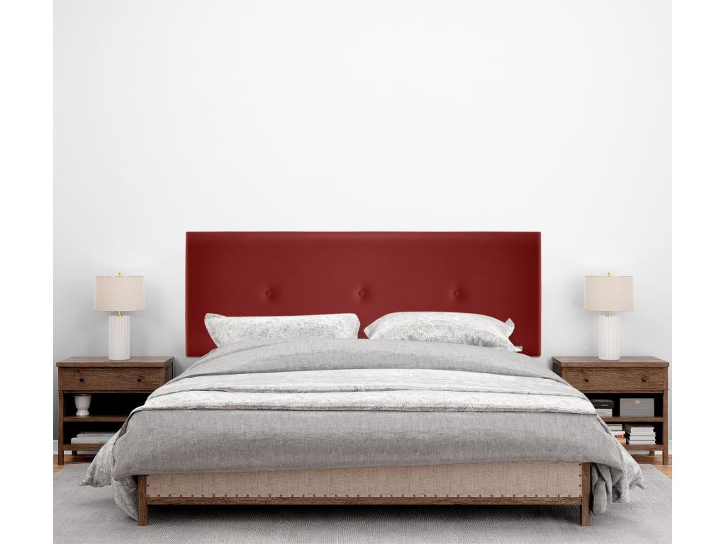 Homzora Smooth Faux Leather Headboard with Buttons 160x50cm for 150/160cm Beds - Red