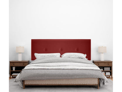 Homzora Smooth Faux Leather Headboard with Buttons 160x50cm for 150/160cm Beds - Red