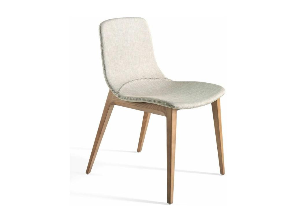 Béa Ash Wood and Beige Fabric Chair - Set of 2 - Homzora 02 Cream