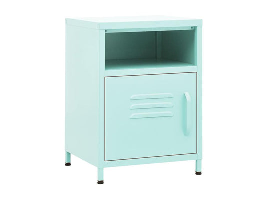 Set of 2 bedside tables, mint green, 35x35x51 cm, steel