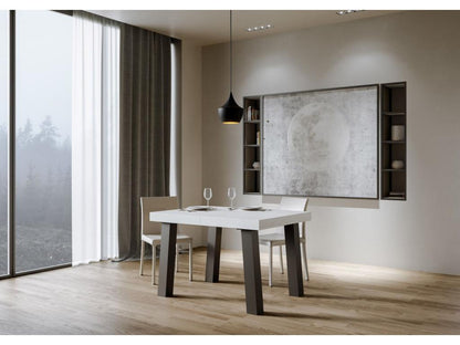 Extendable table 90x140/244 cm Bridge White Ash with Anthracite frame