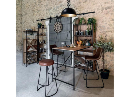 Meubiana bar table with sideboard, 153x80cm, Beige - Meubiana