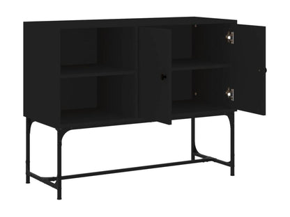 Black sideboard 100x40x79.5 cm engineered wood