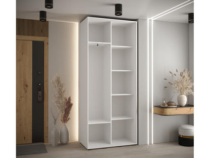 Homzora 8 Sliding Door Wardrobe 235.2/120/45 2 Doors White/White/Gold