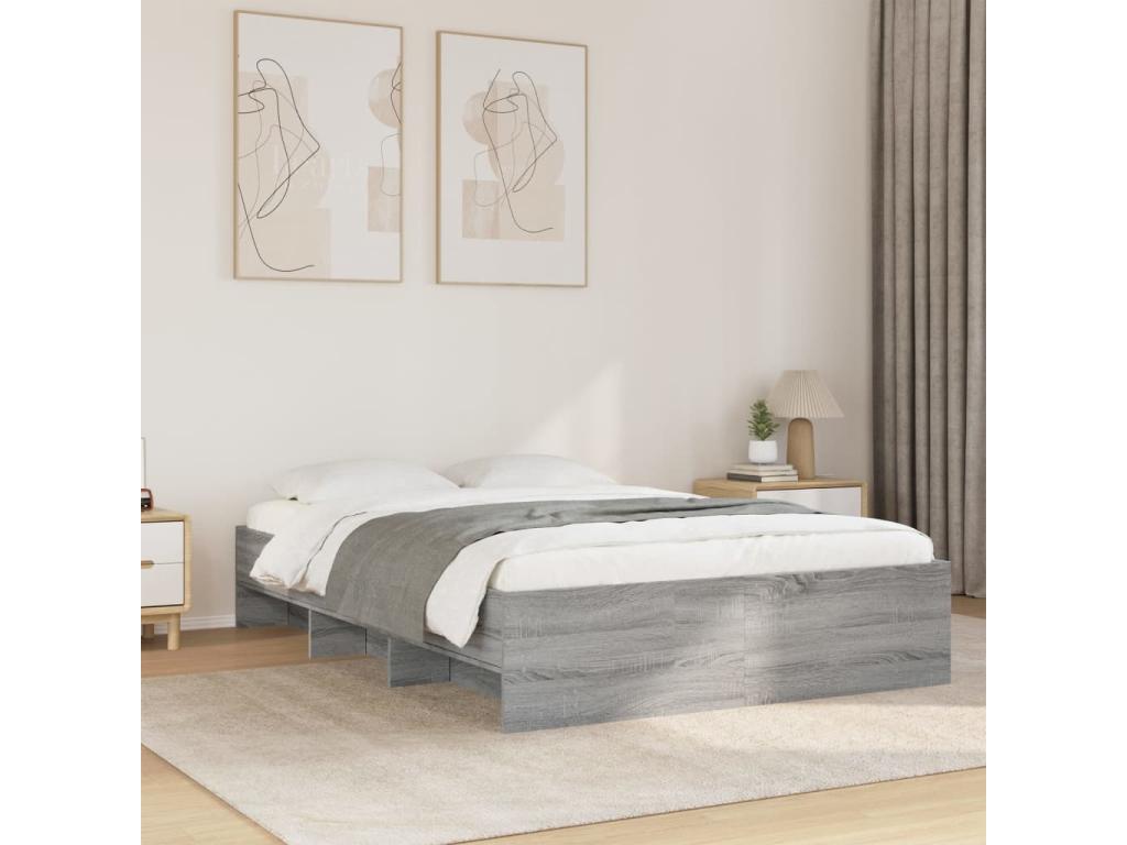 Bed frame without mattress Meubiana gray 140x200 cm