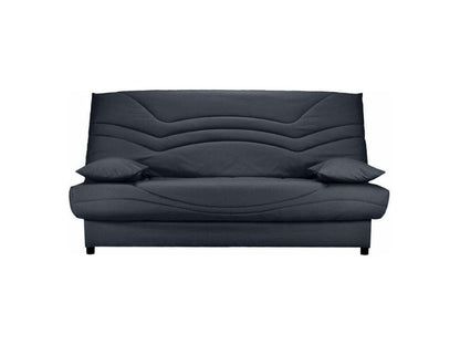 Kistar 130x190 fabric sofa bed with 13cm mattress and storage compartment - Dark Blue