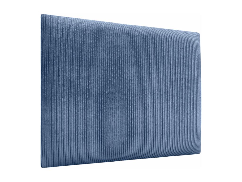 Homzora Upholstered Headboard in High-Quality Corduroy, with Interchangeable Self-Adhesive Panels, Blue, 110 cm