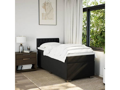 Meubiana bed base and mattress, black, 80x200 cm, fabric