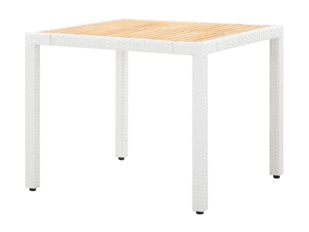 5-piece garden furniture set in white woven resin