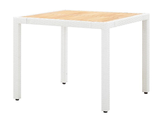 5-piece garden furniture set in white woven resin