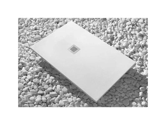 72x87 Shower Tray Meubiana Extra Thin White Marble Line With Free Drain