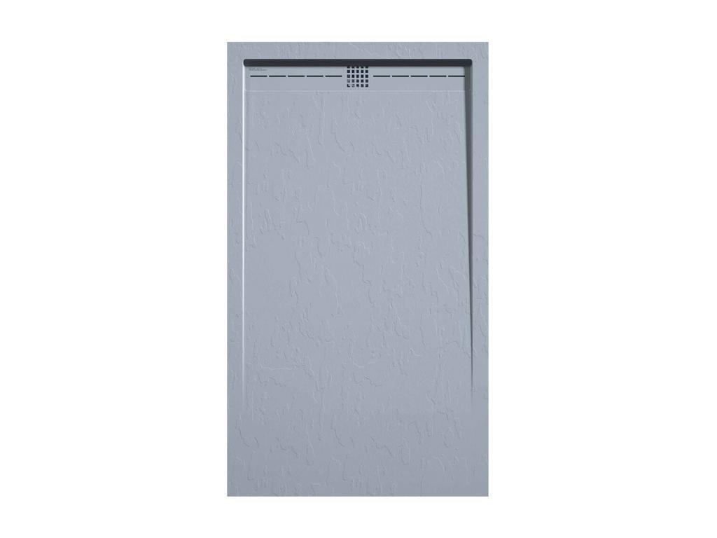 Meubiana CACH Grey Slate Finish Shower Tray with Colour Grid - 90x80 cm
