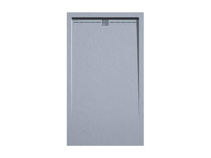 Meubiana CACH Grey Slate Finish Shower Tray with Colour Grid - 90x80 cm