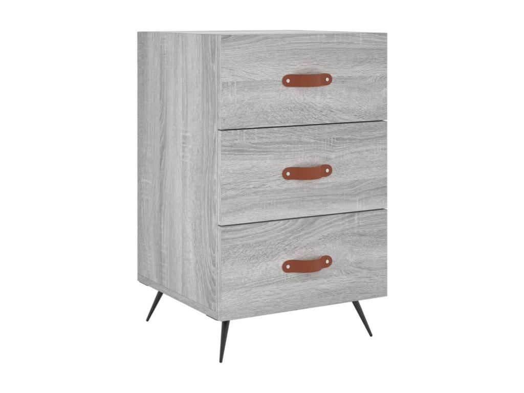 Meubiana Premium - Meubiana bedside table, grey, 40x40x66 cm, engineered wood