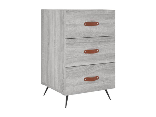 Meubiana Premium - Meubiana bedside table, grey, 40x40x66 cm, engineered wood
