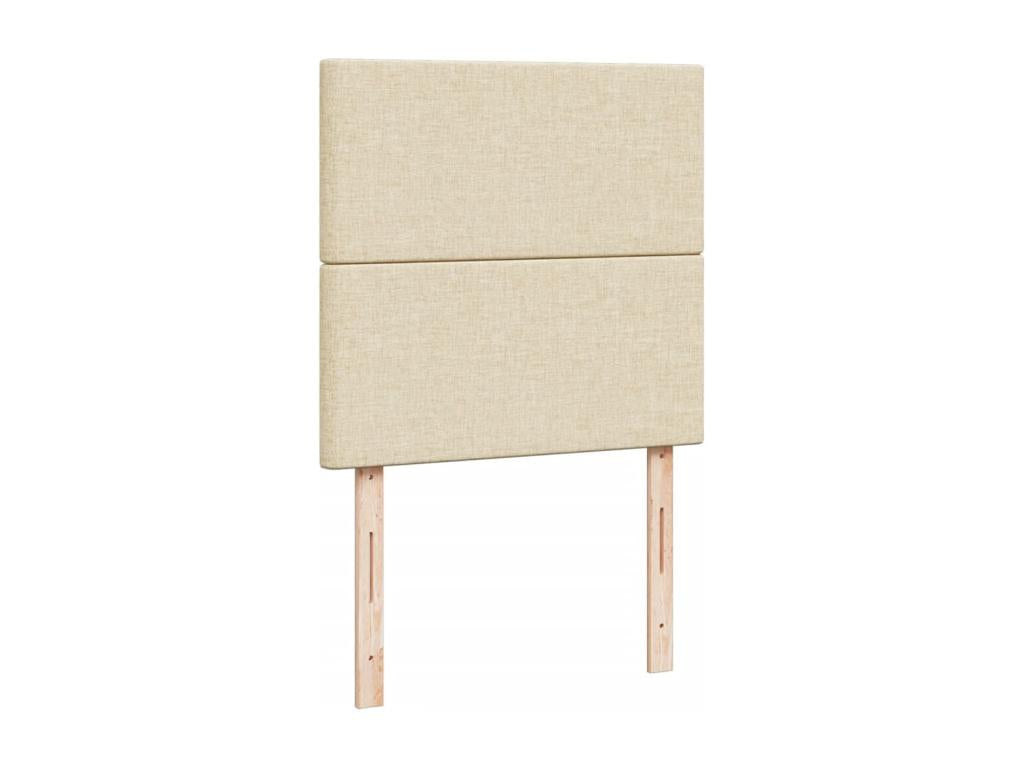 Homzora bed base with mattress, Cream, 100x200 cm, Fabric