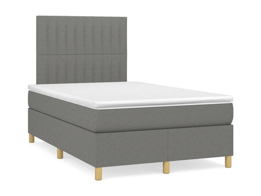 Meubiana bed base with dark grey mattress 120x190cm fabric