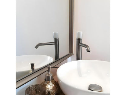 Homzora tall basin mixer tap, gunmetal grey marble - Homzora