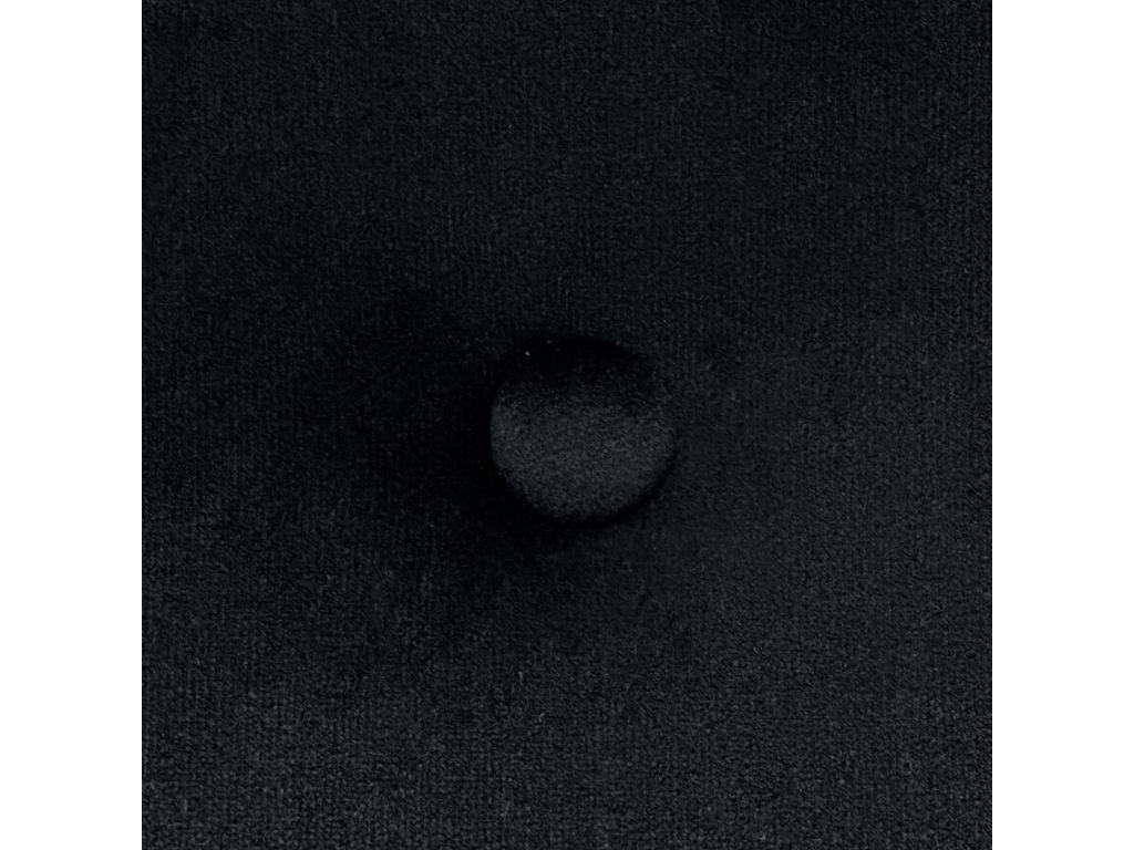 Doucezen Smooth Velvet Headboard with Buttons 105x115 with Bed Legs 105 - Black