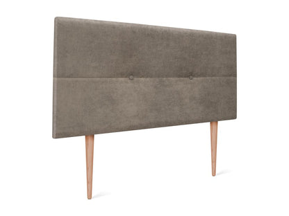 Homzora Aqualine Fabric Headboard with Buttons 110x105cm with Legs for 105cm Beds - Earth