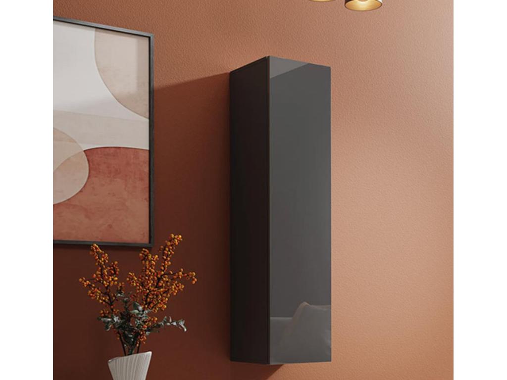 Homzora Wall Cabinet for Living Room/Dining Room in Grey, 30x30x120cm