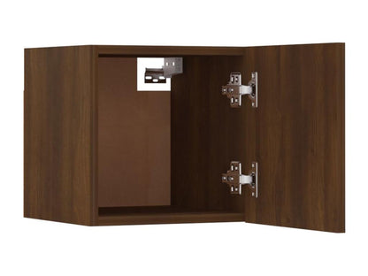 4-piece wall-mounted TV unit, brown oak, 30.5x30x30 cm