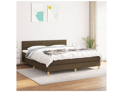 Homzora bed base with dark brown mattress 160x200