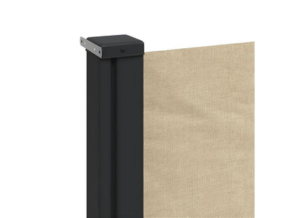 Beige retractable side awning 120x500 cm