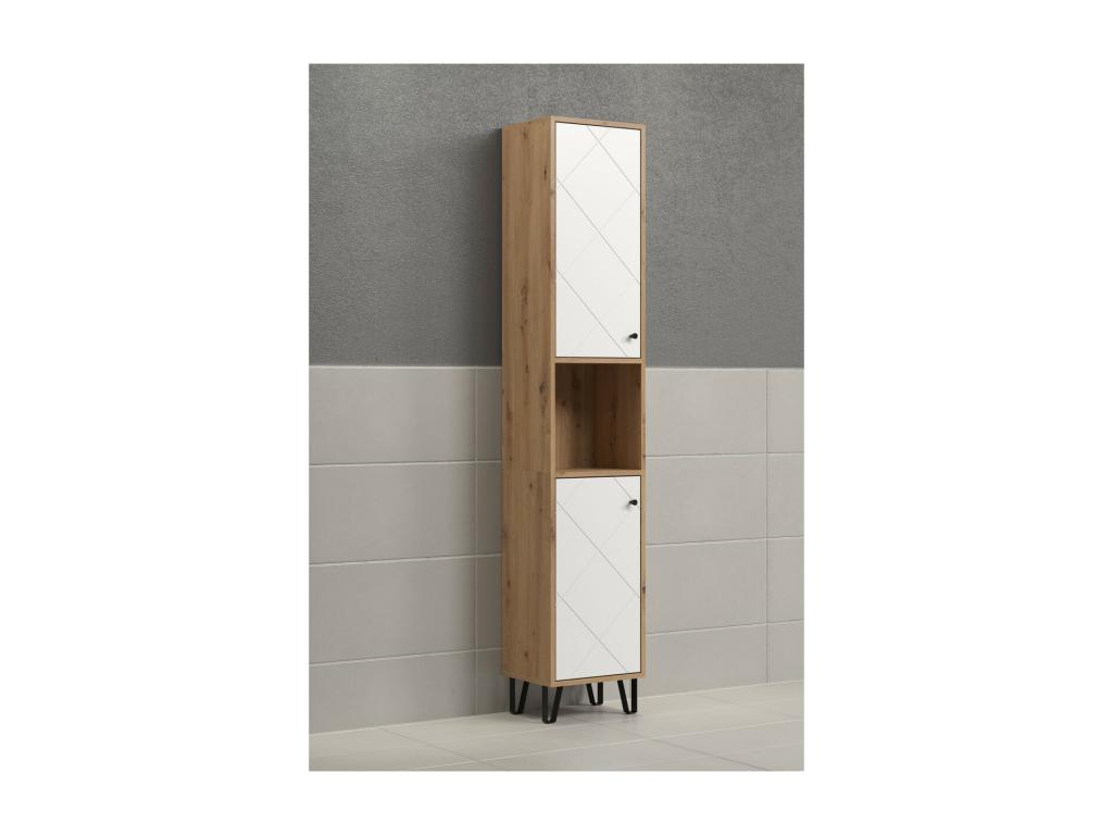 Meubiana Touch White Freestanding Bathroom Cabinet 36x191x29 cm