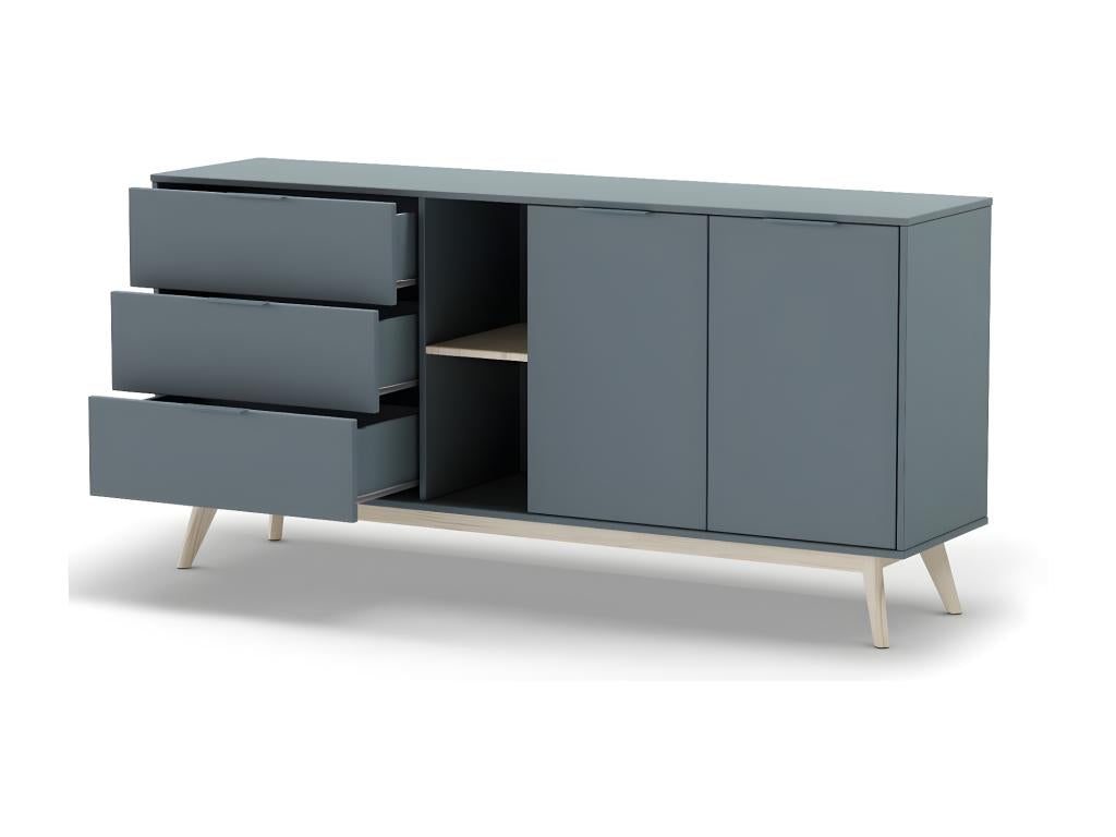 2-Door, 2-Shelf, 3-Drawer Buffet, 165 cm Wide - Homzora