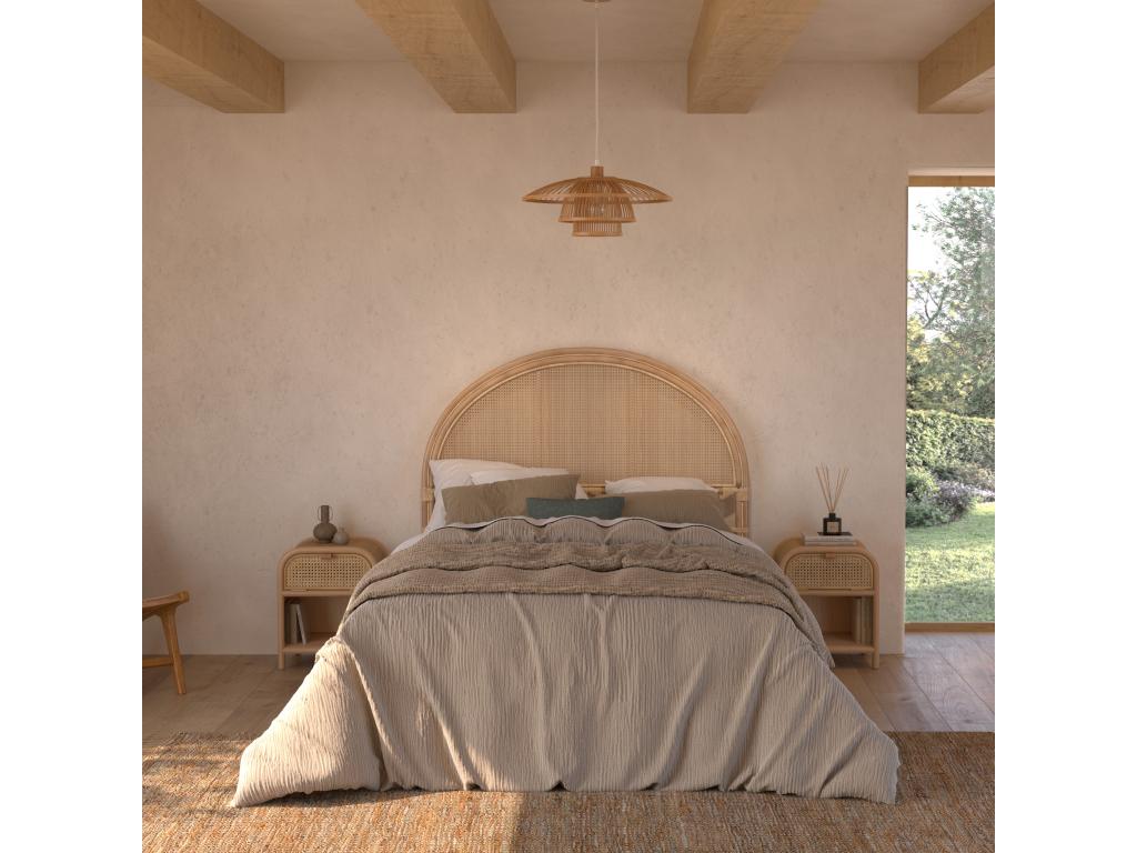 140cm rattan and cane headboard - Homzora
