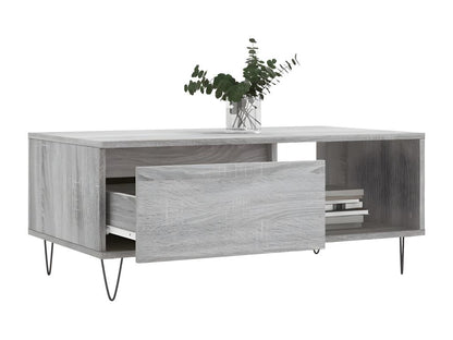 Homzora coffee table, grey, 90x50x36.5 cm, engineered wood