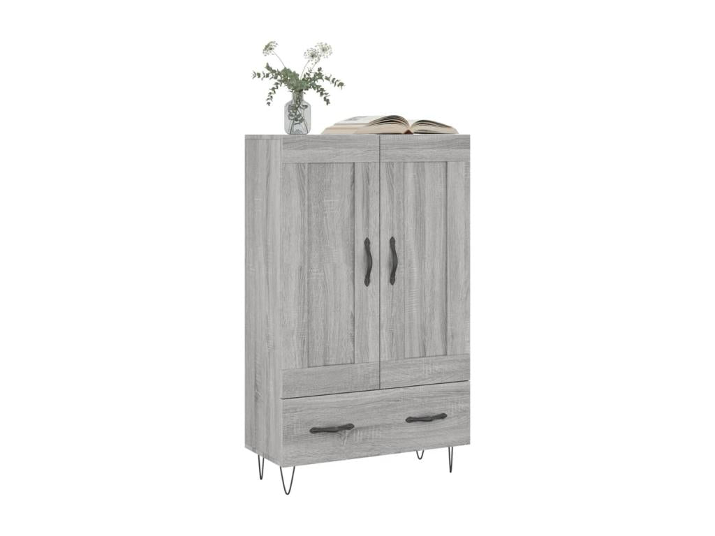 Homzora tall sideboard, grey, 69.5x31x115 cm, engineered wood