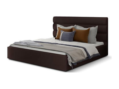 Homzora brown faux leather designer bed - 4 sizes - 180x200