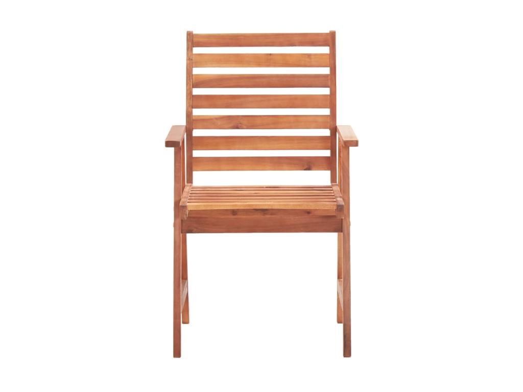 Set of 3 outdoor dining chairs with cushions, Meubiana solid wood, 23