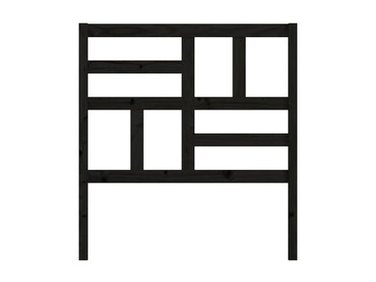 Black headboard 106x4x104 cm Solid pine wood