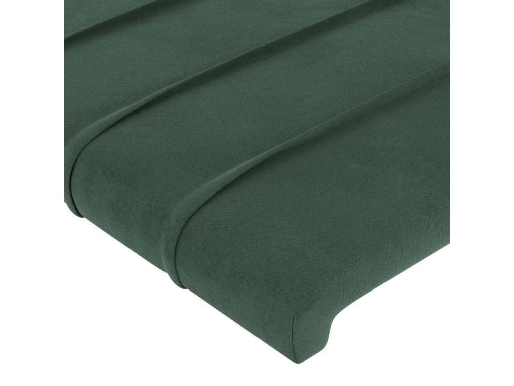 2-piece headboard set, dark green, 100x5x78/88 cm, velvet