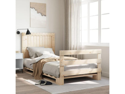 Bed frame without mattress with headboard 100x200 cm