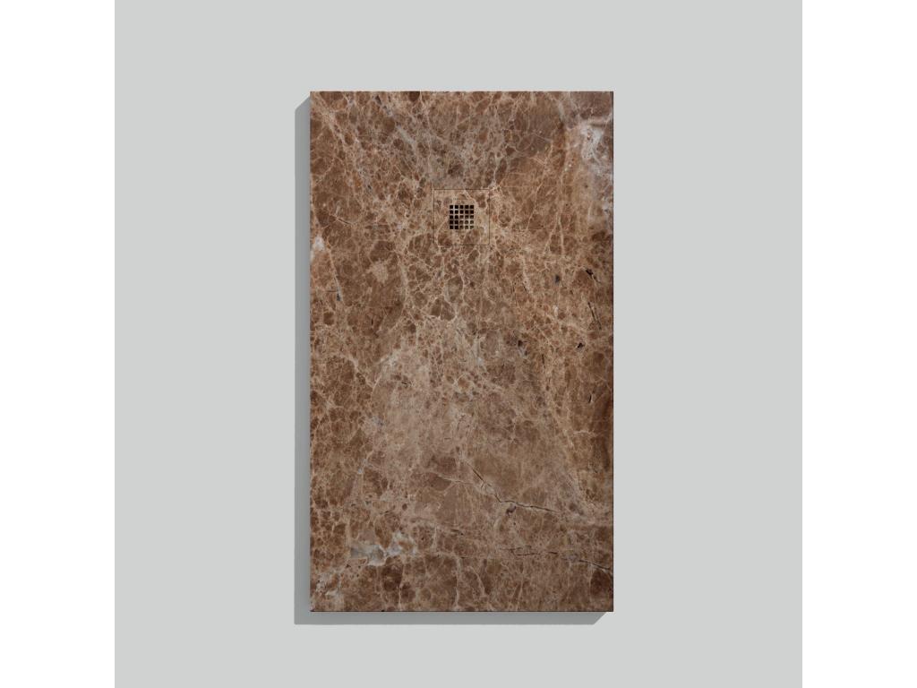 Homzora light brown shower tray with smooth finish, Homzora 3D color grid - 160x70 cm