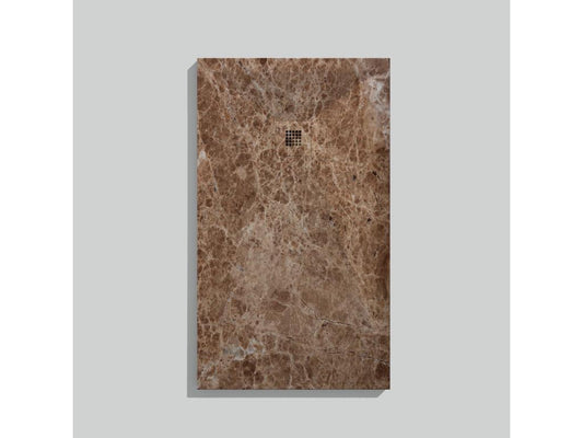 Homzora light brown shower tray with smooth finish, Homzora 3D color grid - 160x70 cm