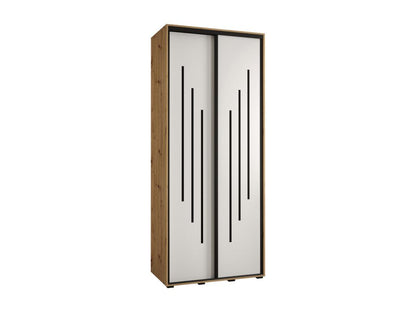 Homzora 8 Sliding Door Wardrobe 235.2/110/60 2 Doors Homzora/White/Black