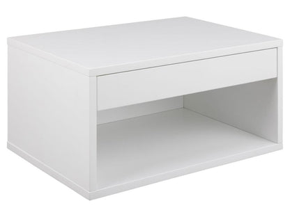 Homzora Nightstand with 1 Drawer and 1 Storage Shelf, White.
