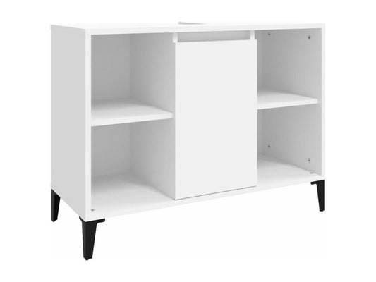 3-piece bathroom furniture set, white engineered wood