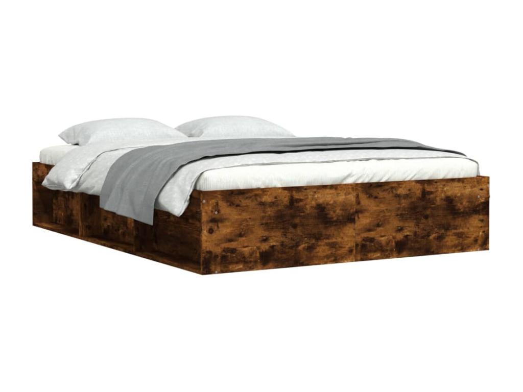 Smoked oak bed frame 160x200 cm