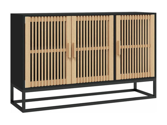 Black sideboard 105x30x65 cm engineered wood