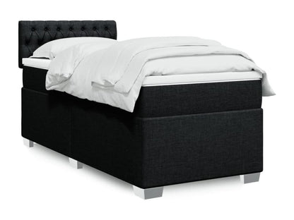 Meubiana bed base and mattress, black, 80x200 cm, fabric